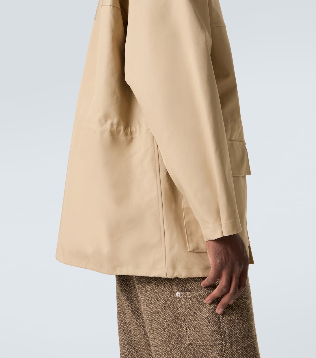 Giacca in gabardine di cotone con cappuccio | Auralee