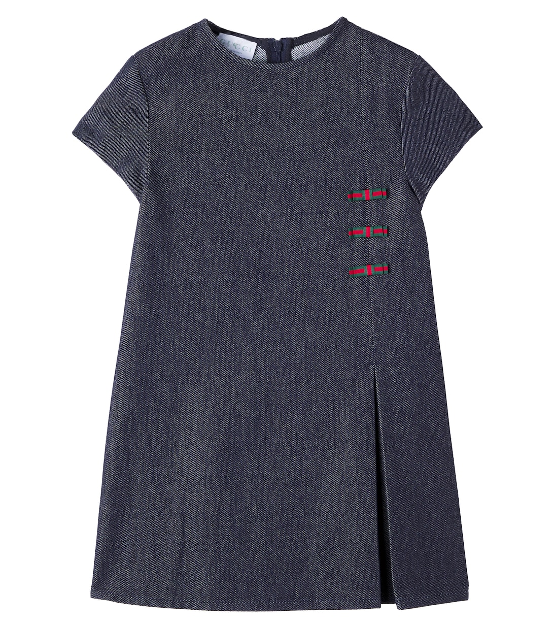 Kleid Web Stripe aus Denim | Gucci Kids