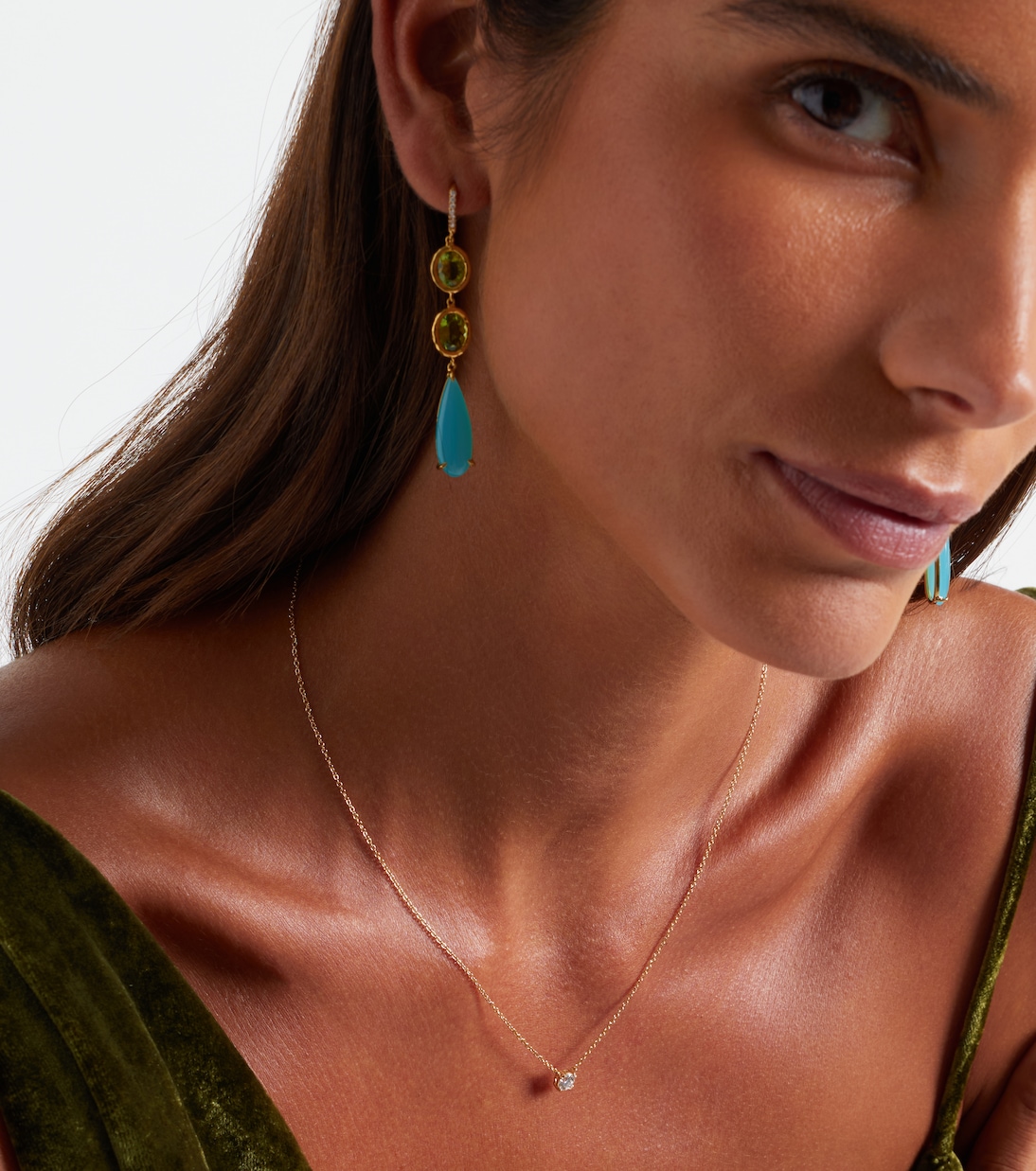 Halskette Essential aus 14kt Gelbgold (585/1000) mit Diamanten | Stone and Strand