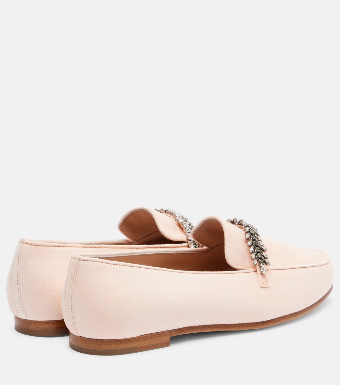 Loafers Pisufa aus Veloursleder mit Kristallen | Manolo Blahnik