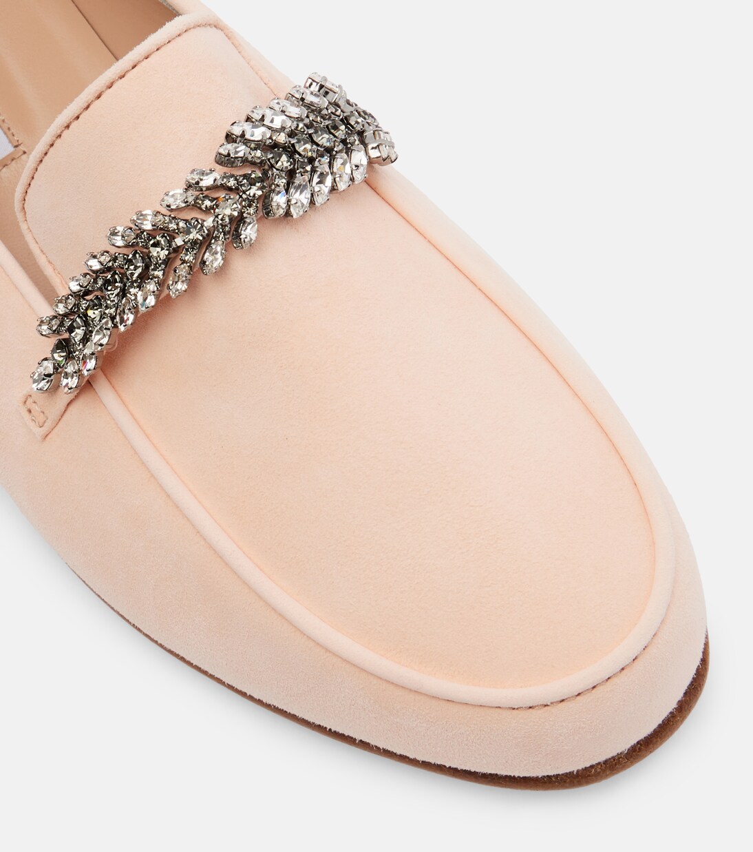 Loafers Pisufa aus Veloursleder mit Kristallen | Manolo Blahnik