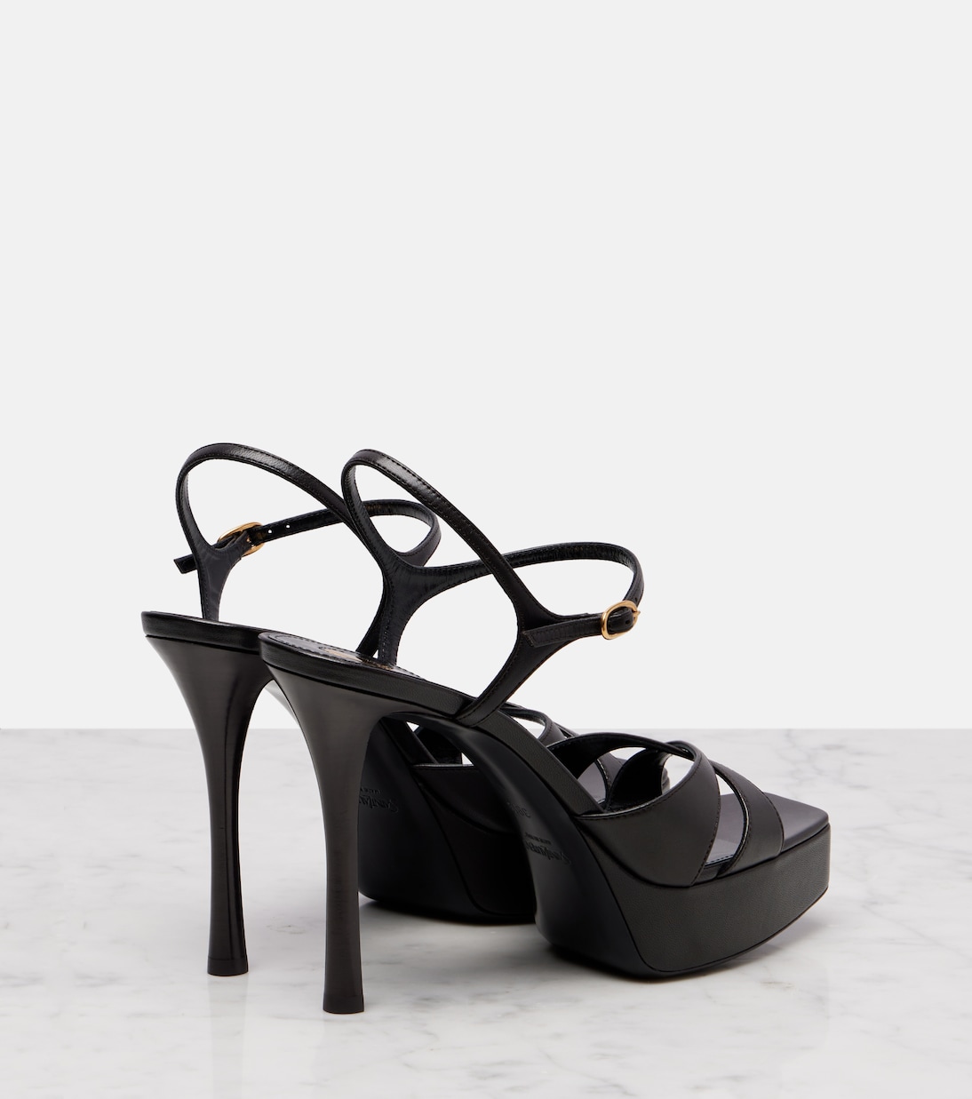 Debbie 110 leather platform sandals | Saint Laurent