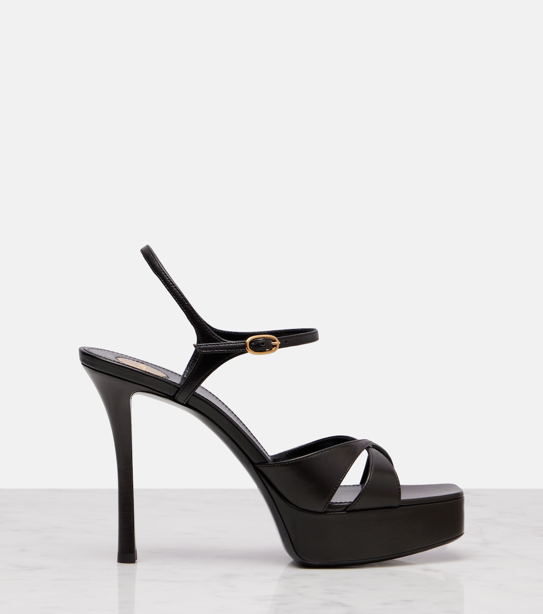 Debbie 110 leather platform sandals | Saint Laurent