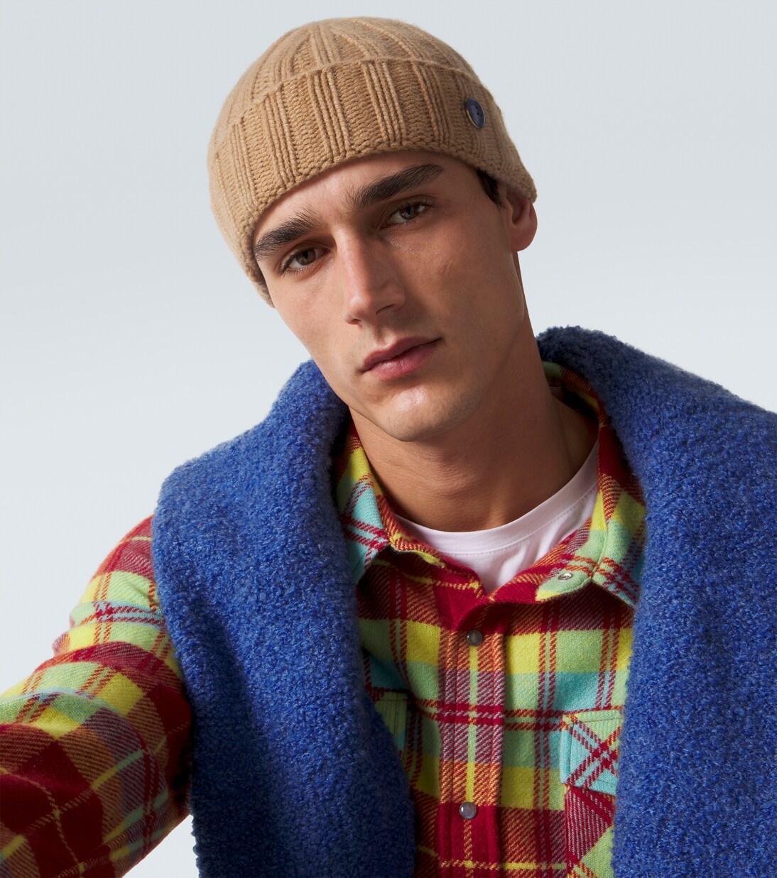 Mütze aus Kaschmir mit Lapislazuli | God's True Cashmere