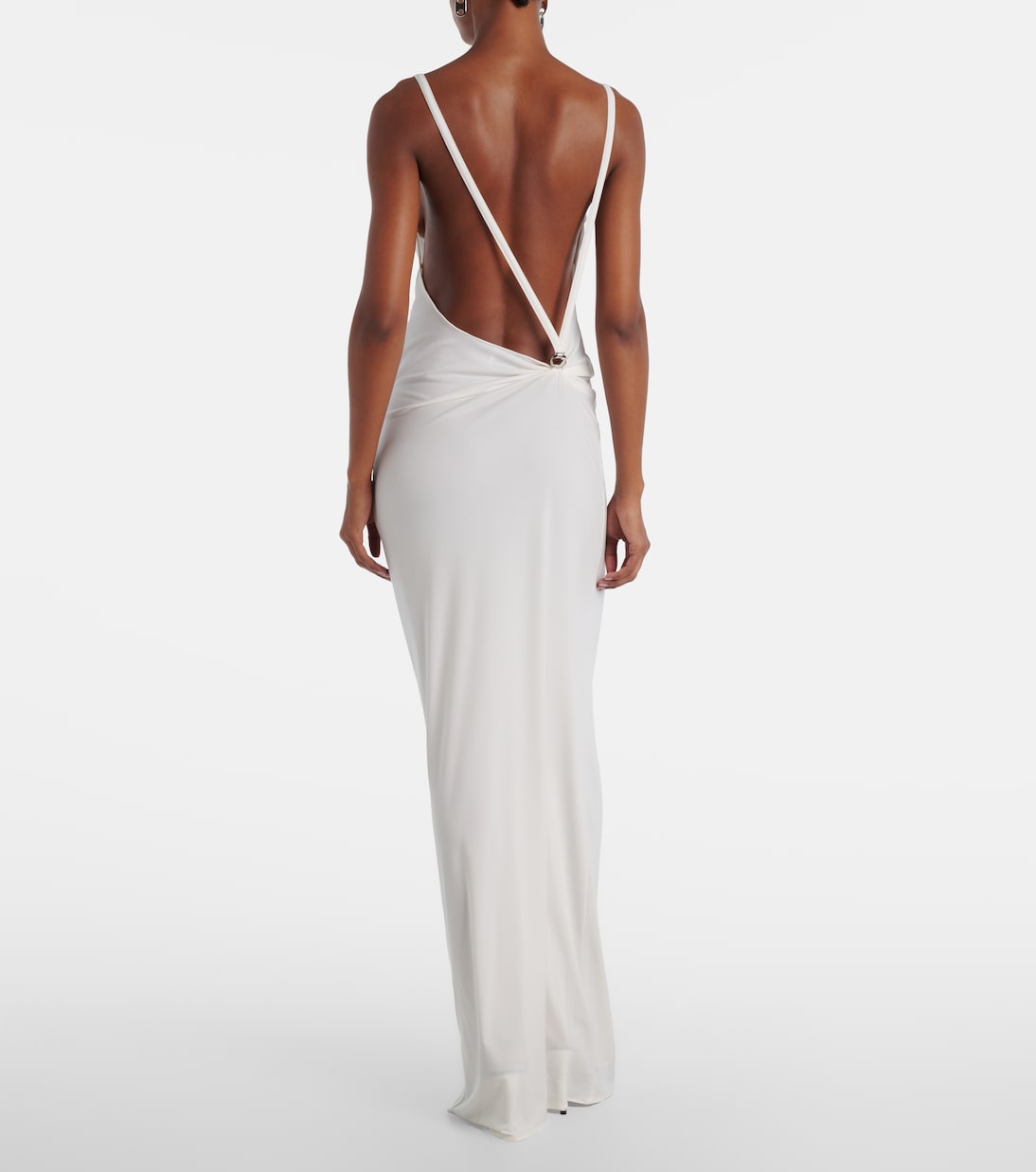 Draped open-back jersey maxi dress | Coperni