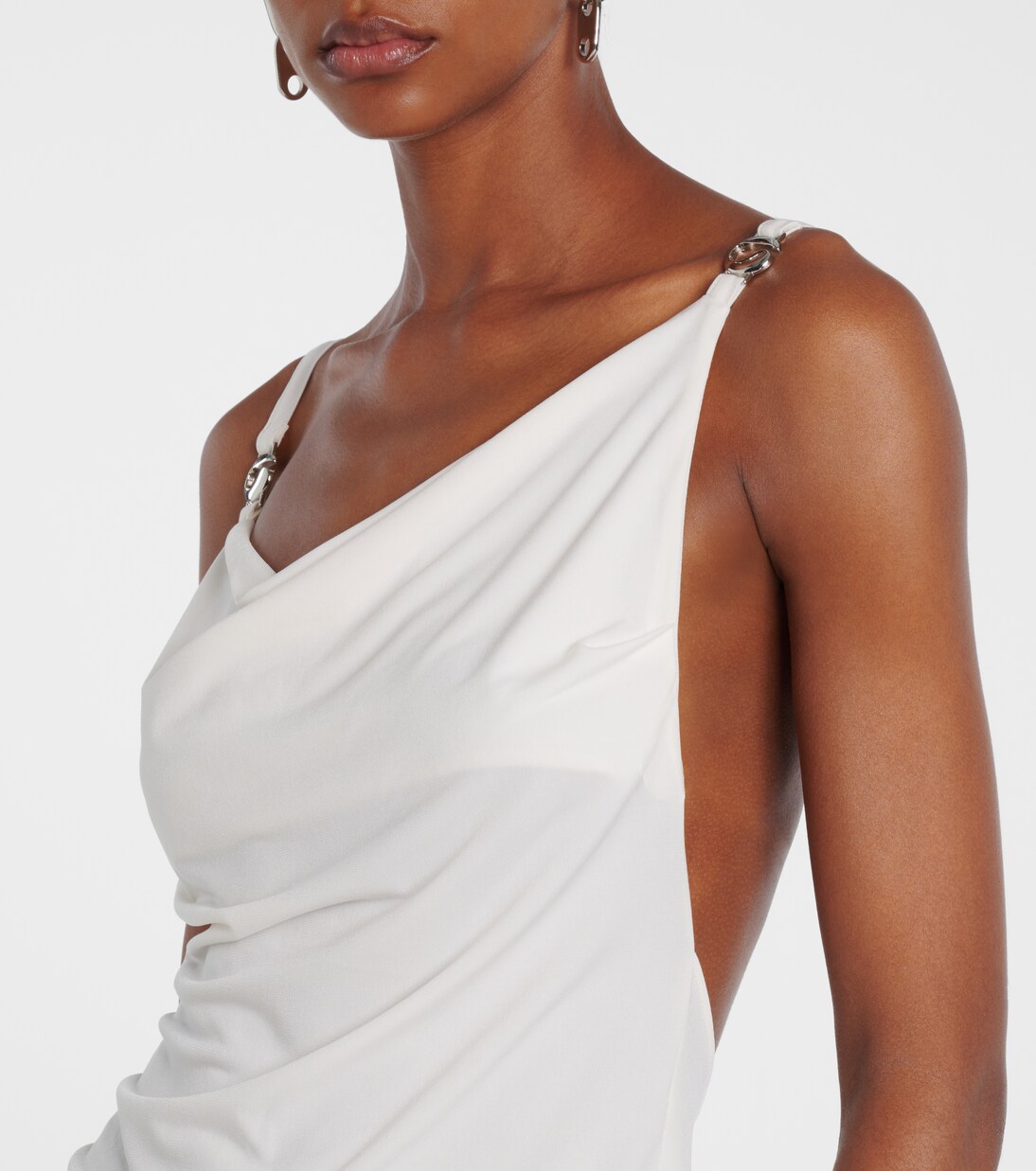 Draped open-back jersey maxi dress | Coperni