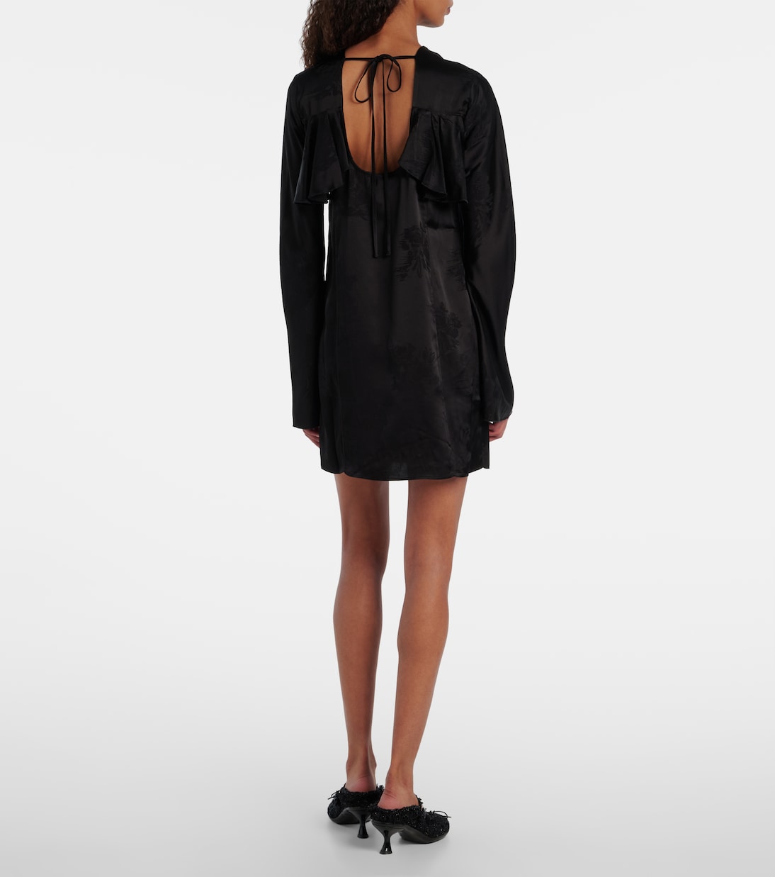 Miniabito con ruches e schiena scoperta | Ganni