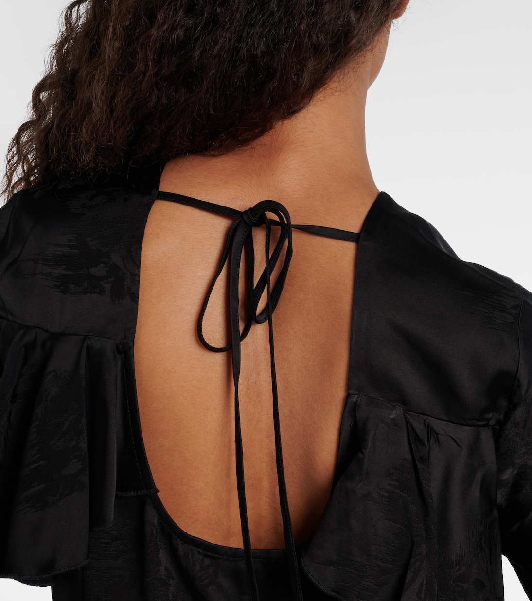 Miniabito con ruches e schiena scoperta | Ganni