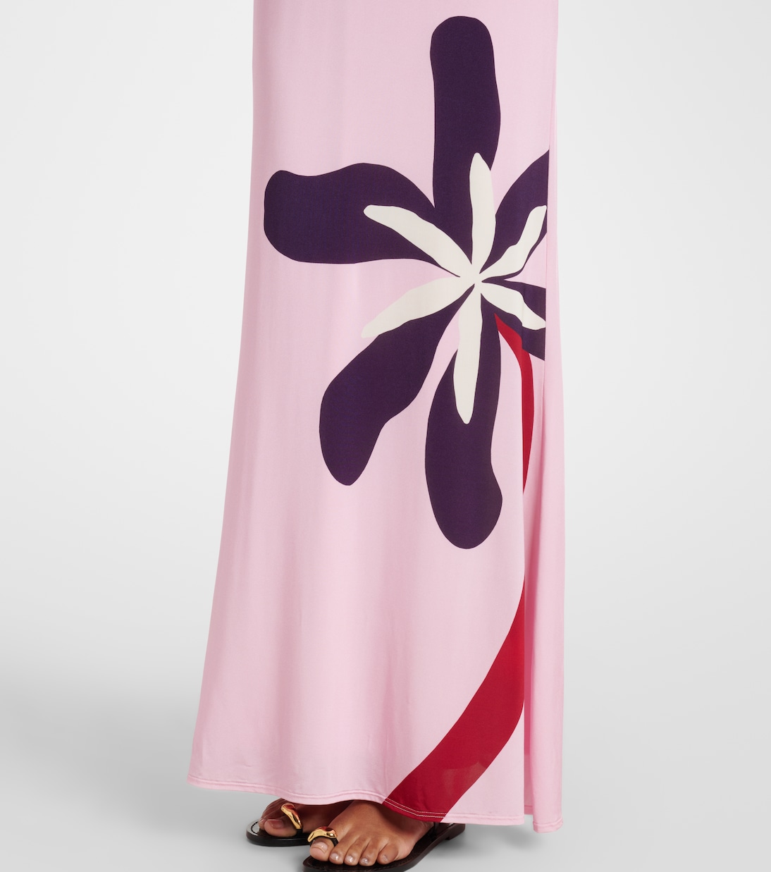 Vestido largo Amay de jersey floral | Cala de la Cruz