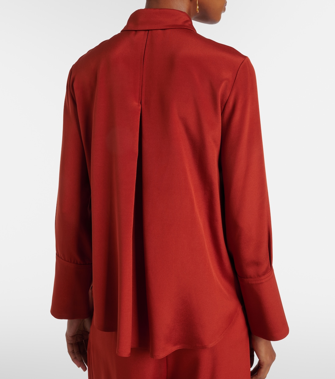 Chemise Voliera en satin de soie mélangée | Max Mara