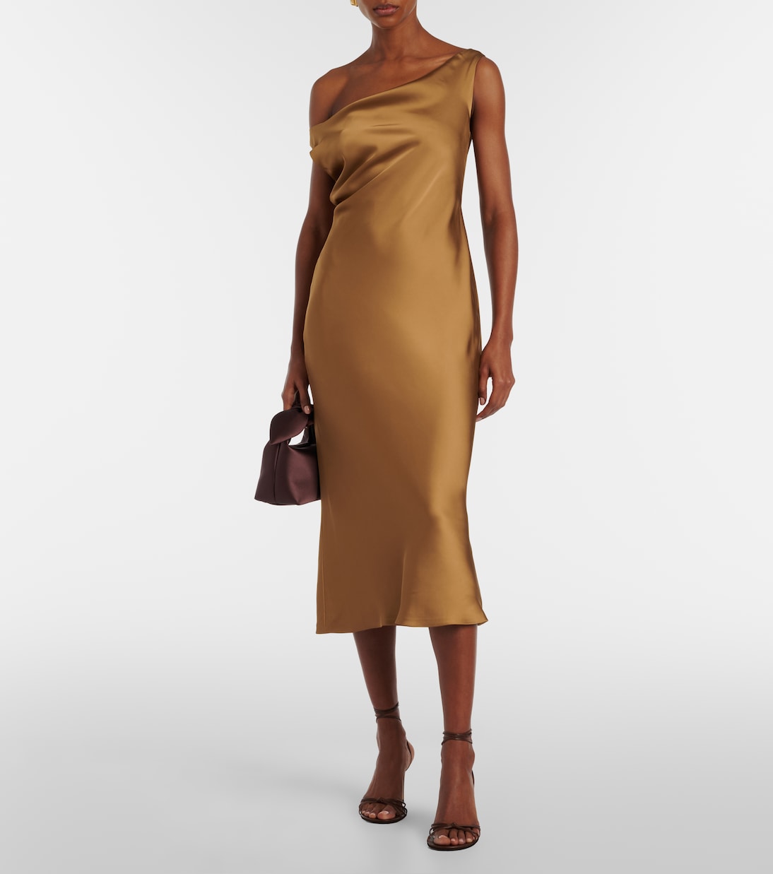 Robe midi Maria en satin | Norma Kamali