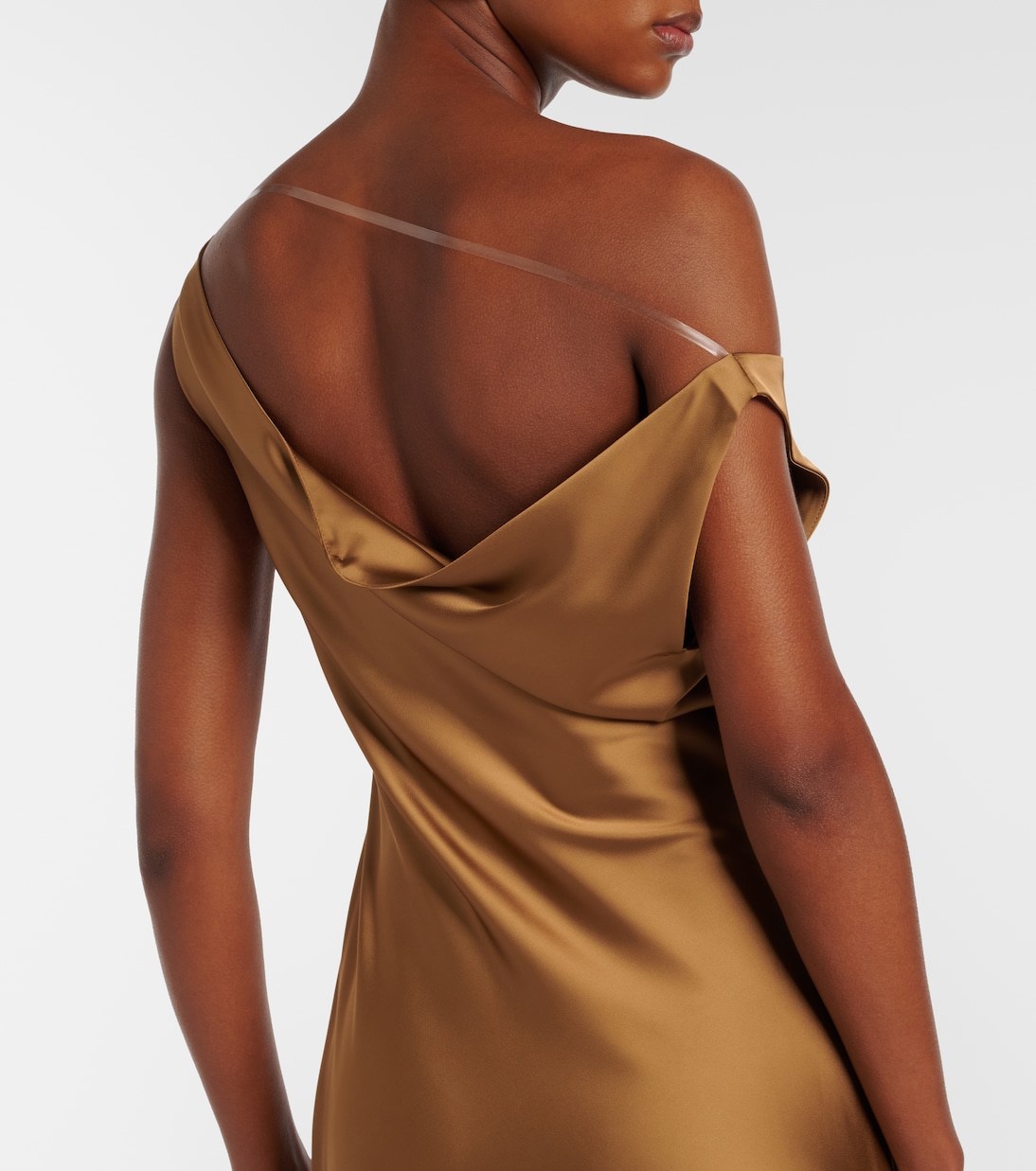 Robe midi Maria en satin | Norma Kamali