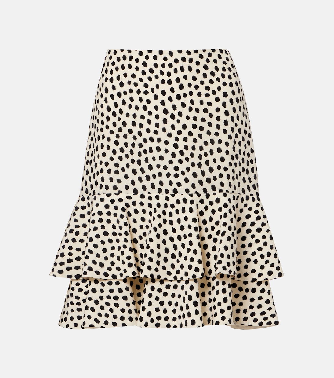 Polka-dot tiered silk miniskirt | Chloé