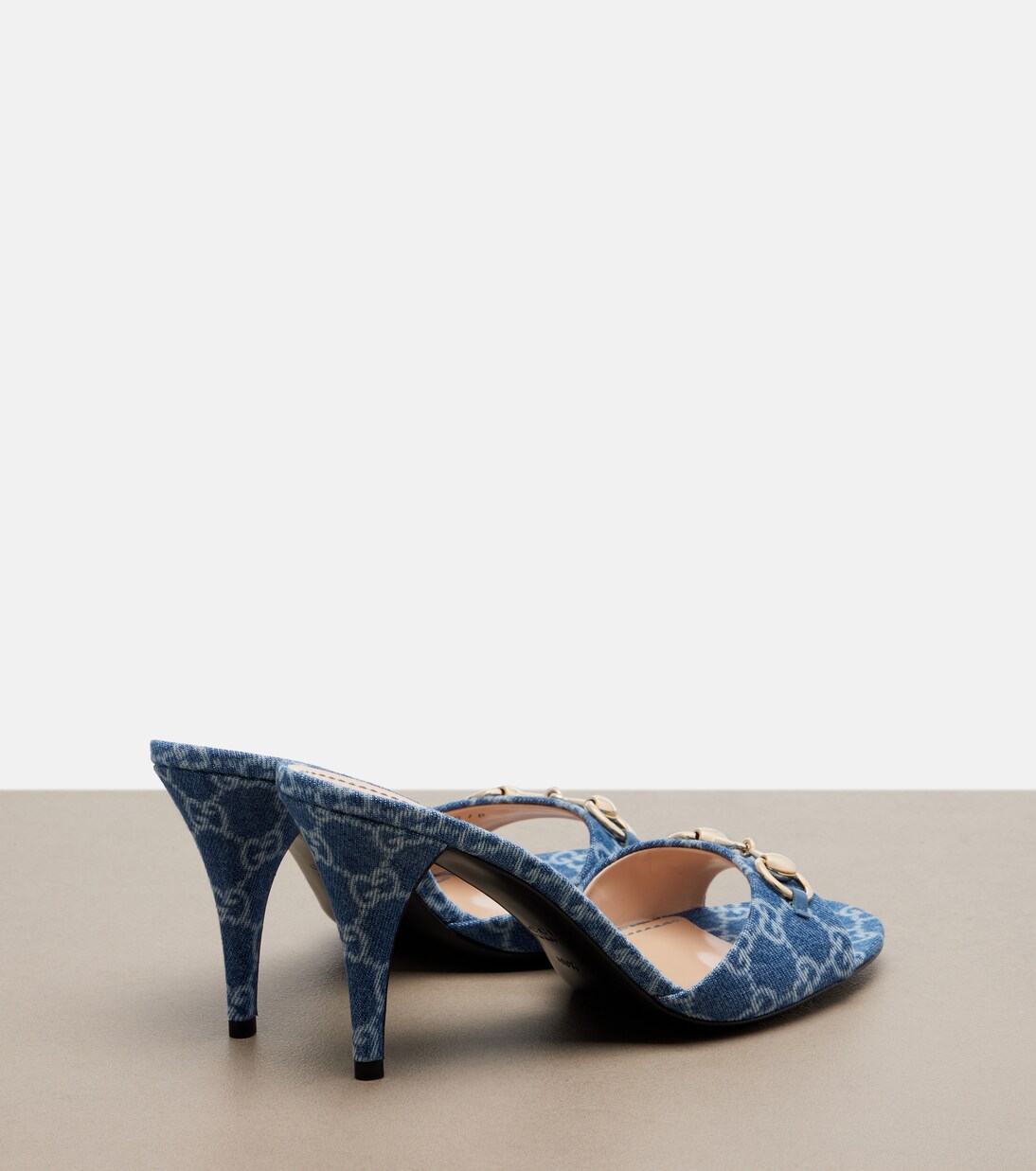 Erin Horsebit GG denim mules | Gucci