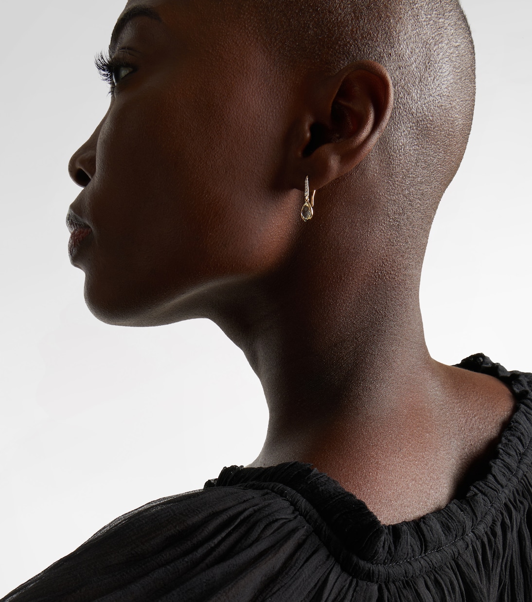 Boucles d’oreilles en or jaune 14 ct (585/1000) avec améthyste et diamants | Mateo