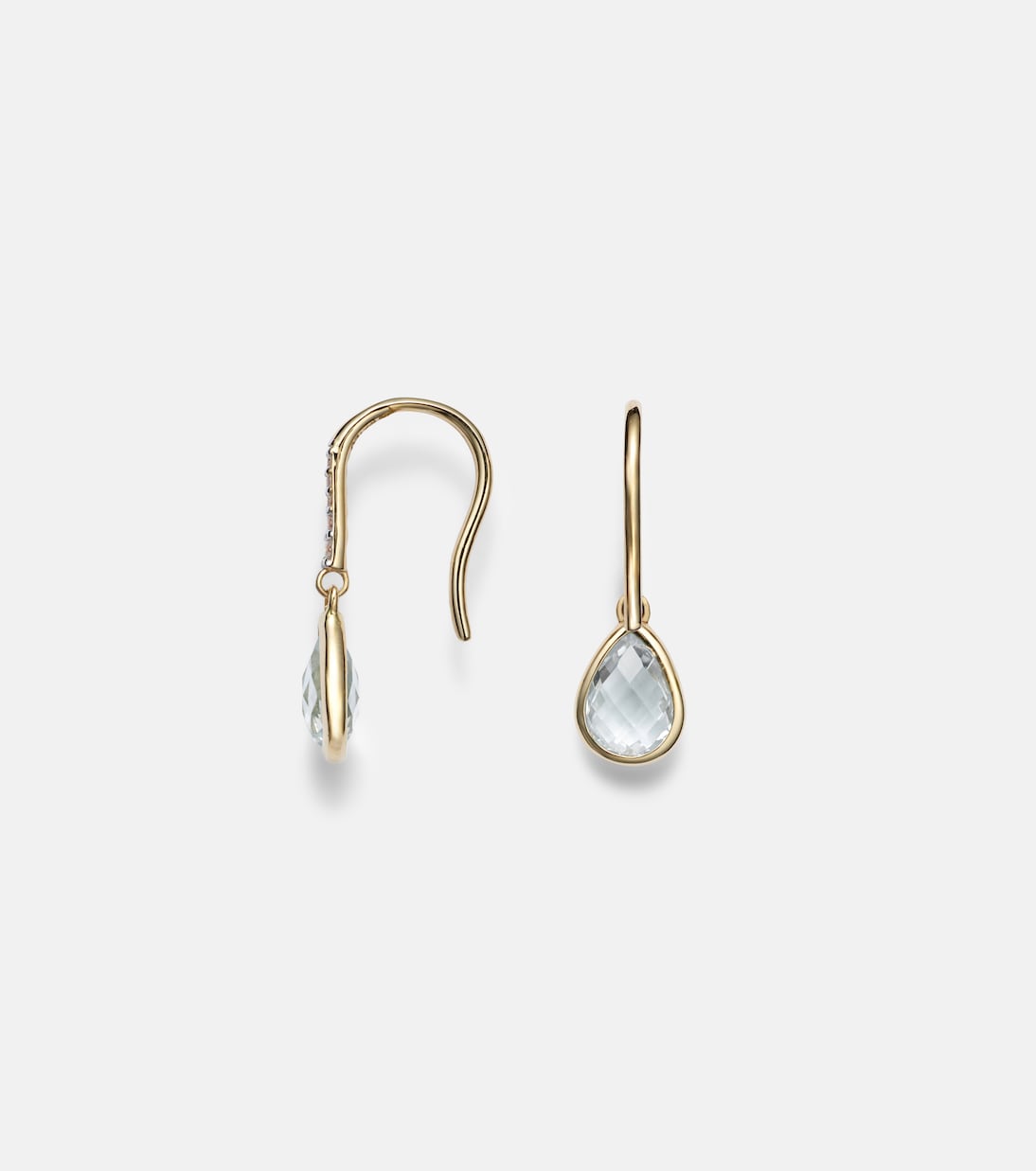 Boucles d’oreilles en or jaune 14 ct (585/1000) avec améthyste et diamants | Mateo