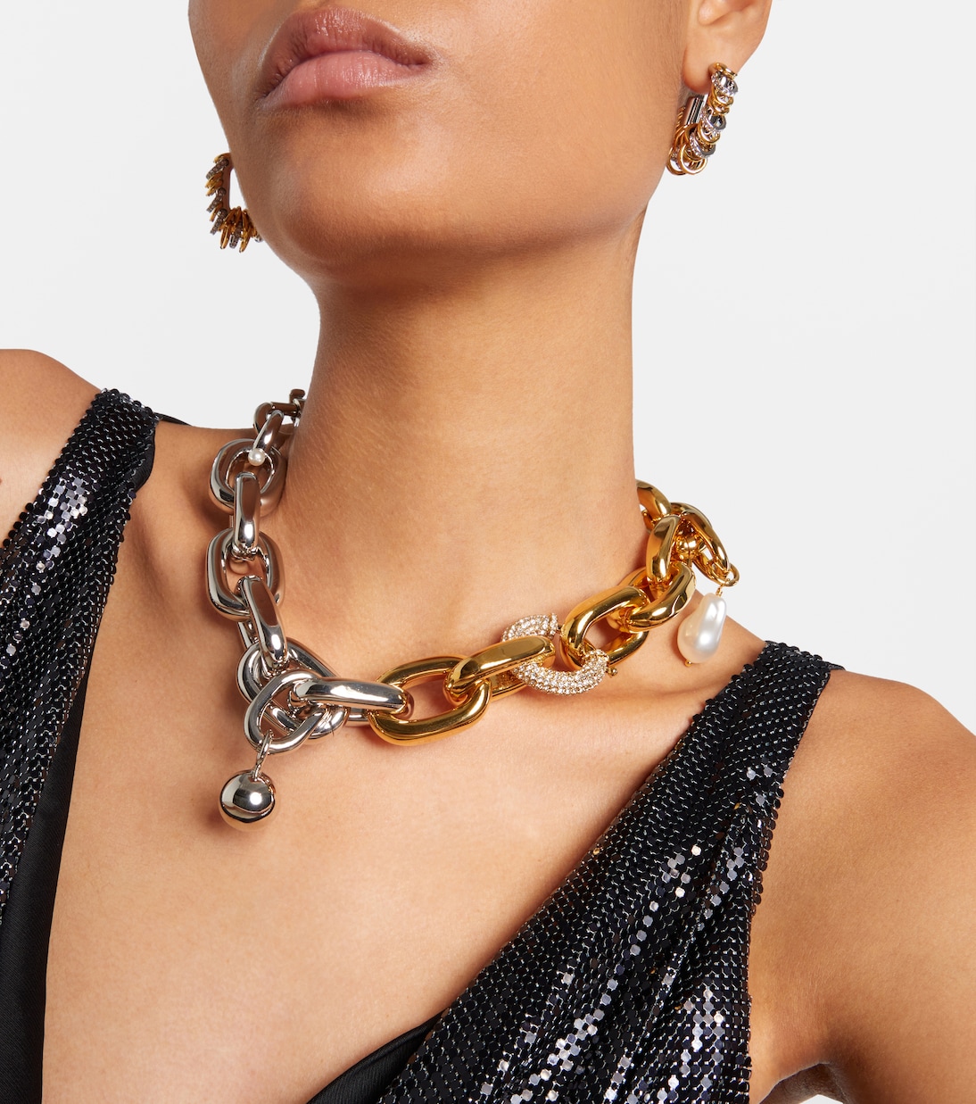 XL Link embellished chain necklace | Rabanne
