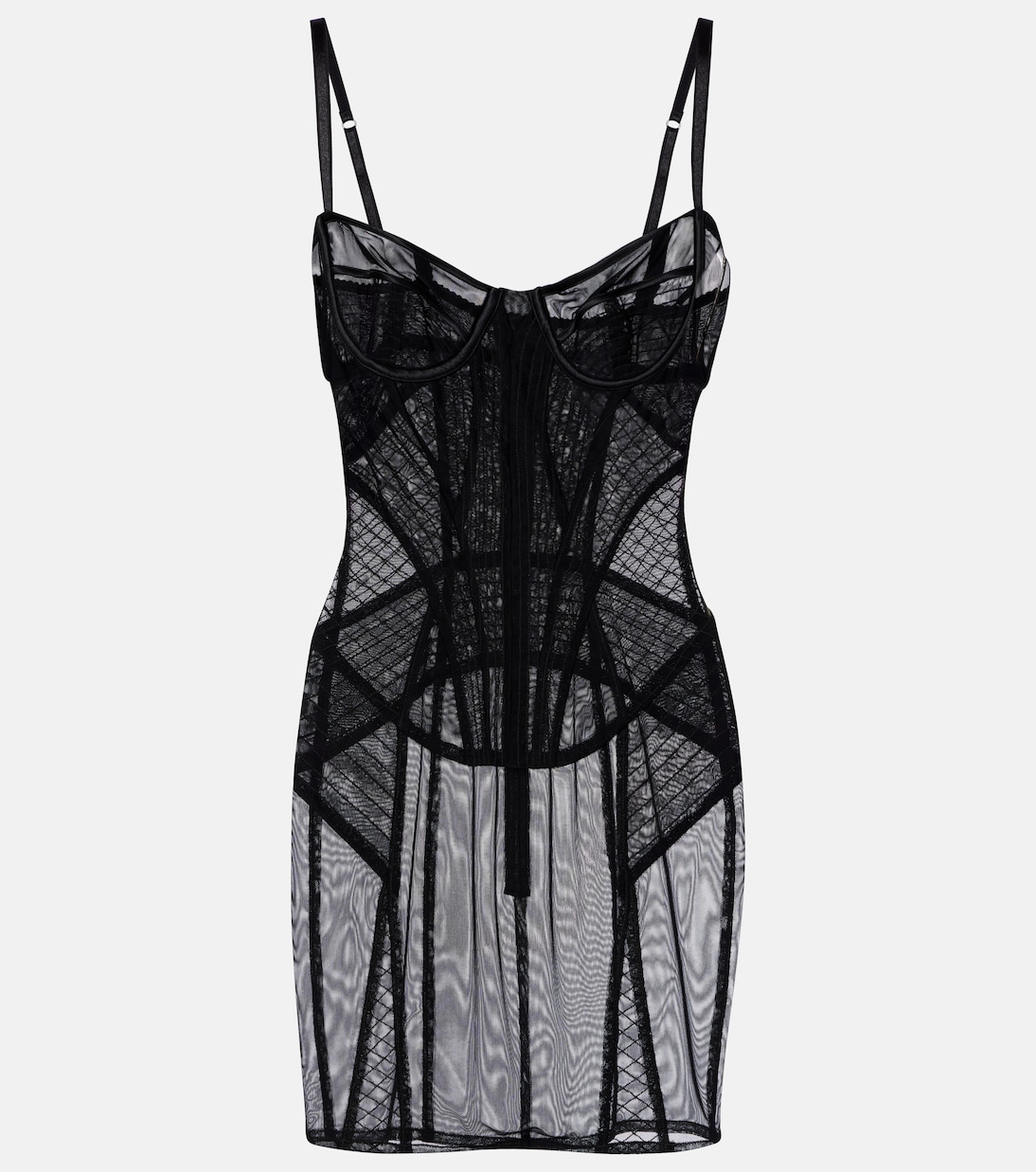 Ruched sheer tulle minidress | Dolce&Gabbana