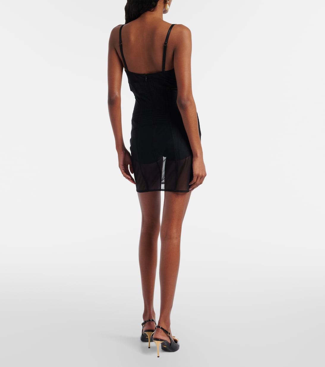 Ruched sheer tulle minidress | Dolce&Gabbana