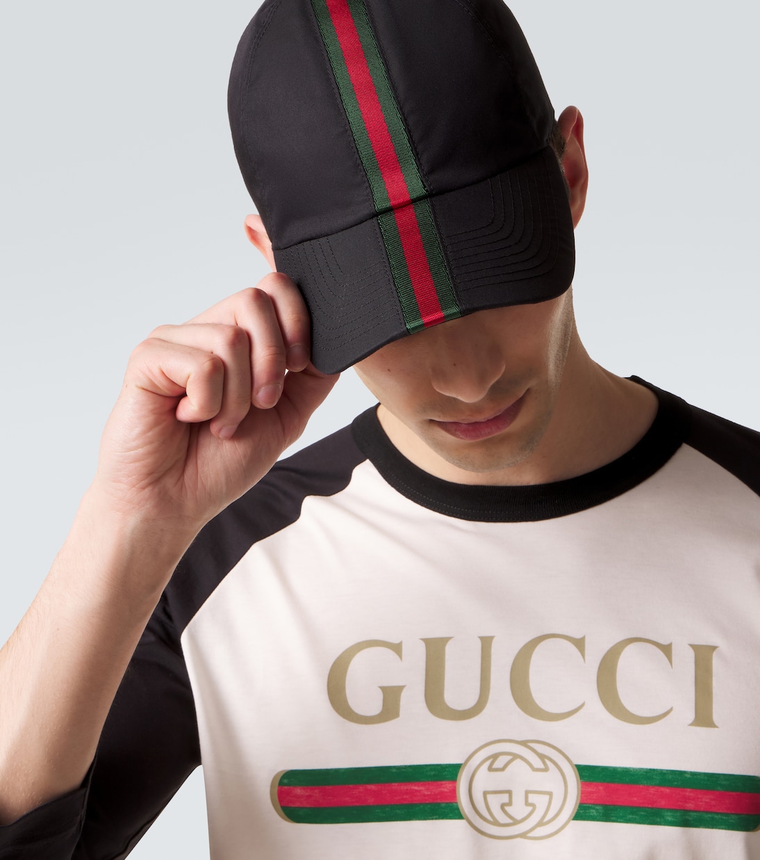Baseballcap Web Stripe aus Canvas | Gucci