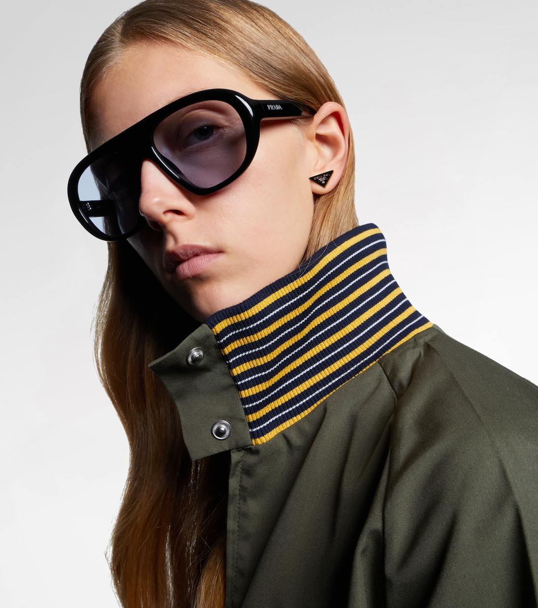 Occhiali da sole aviator con logo | Prada