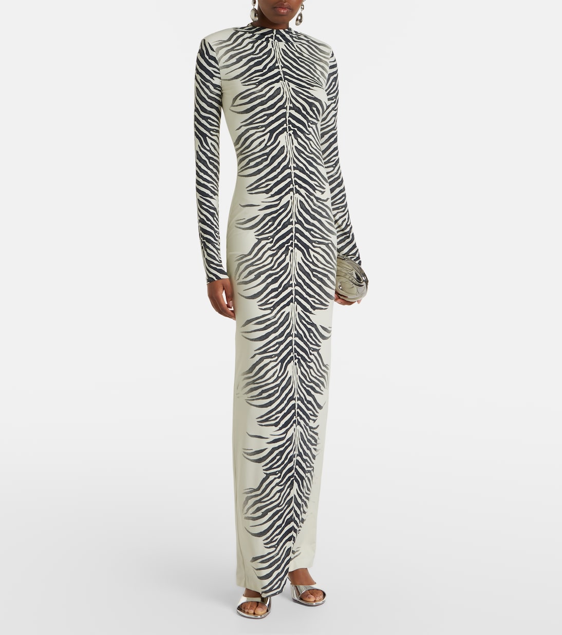 Kari zebra-print maxi dress | De La Vali