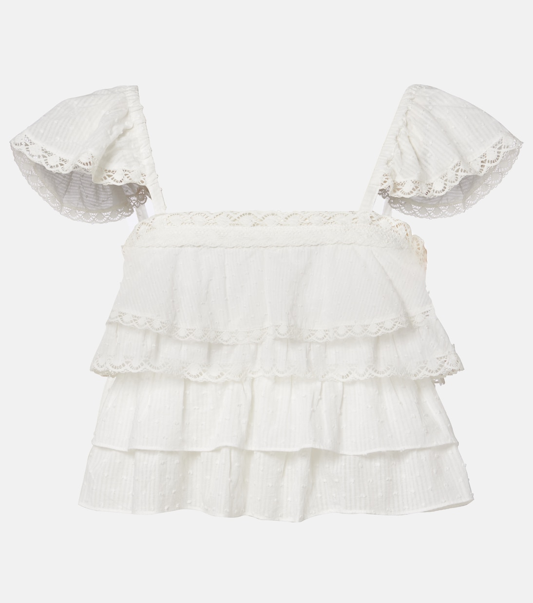 Anya ruffled cotton top | Poupette St Barth