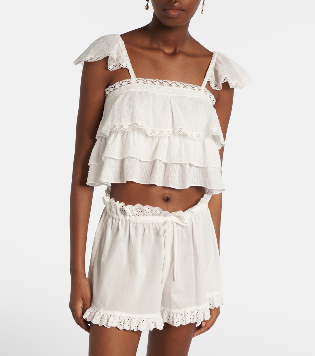 Anya ruffled cotton top | Poupette St Barth