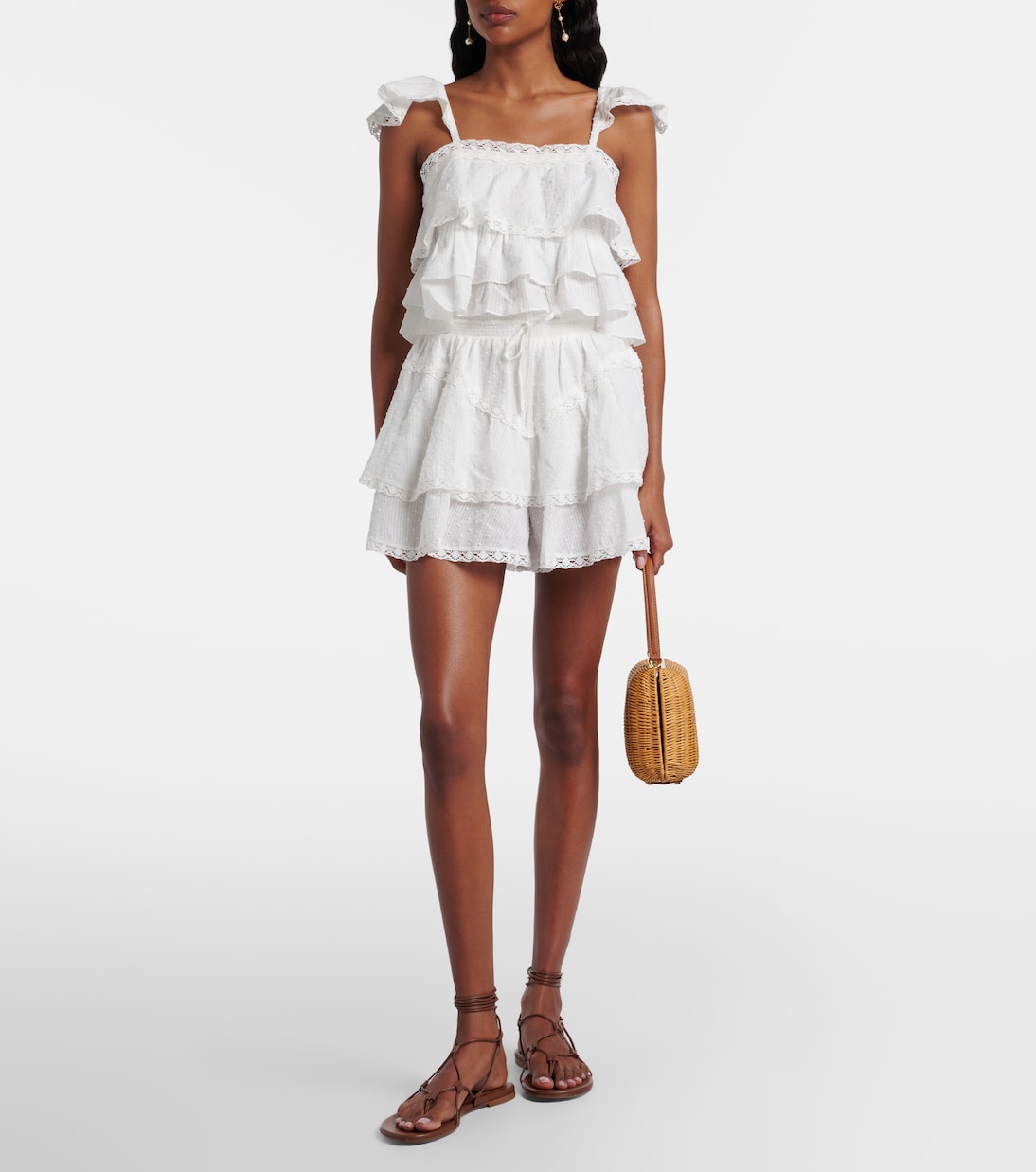 Anya ruffled cotton top | Poupette St Barth