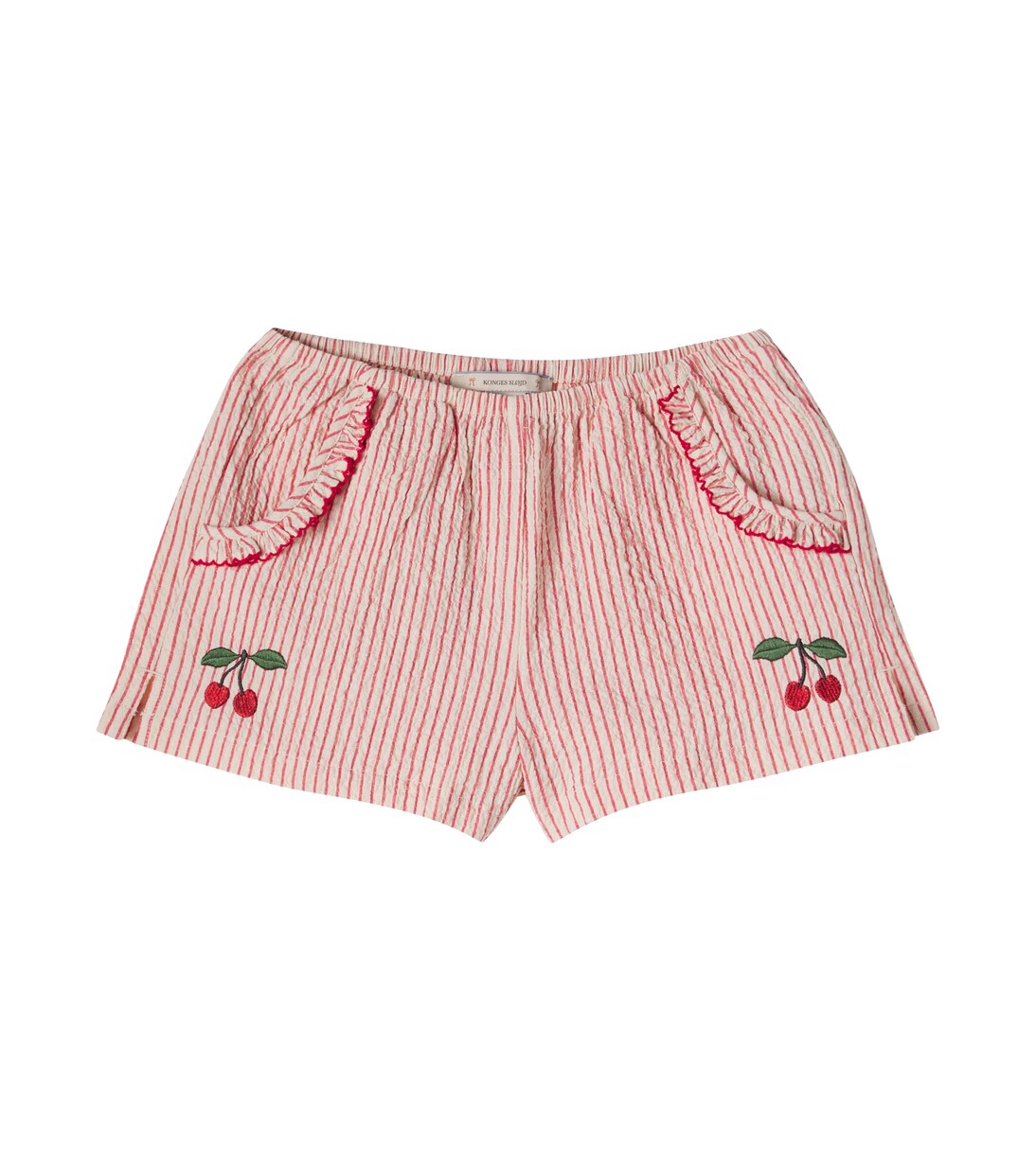 Ellie ruffled striped cotton seersucker shorts | Konges Sløjd