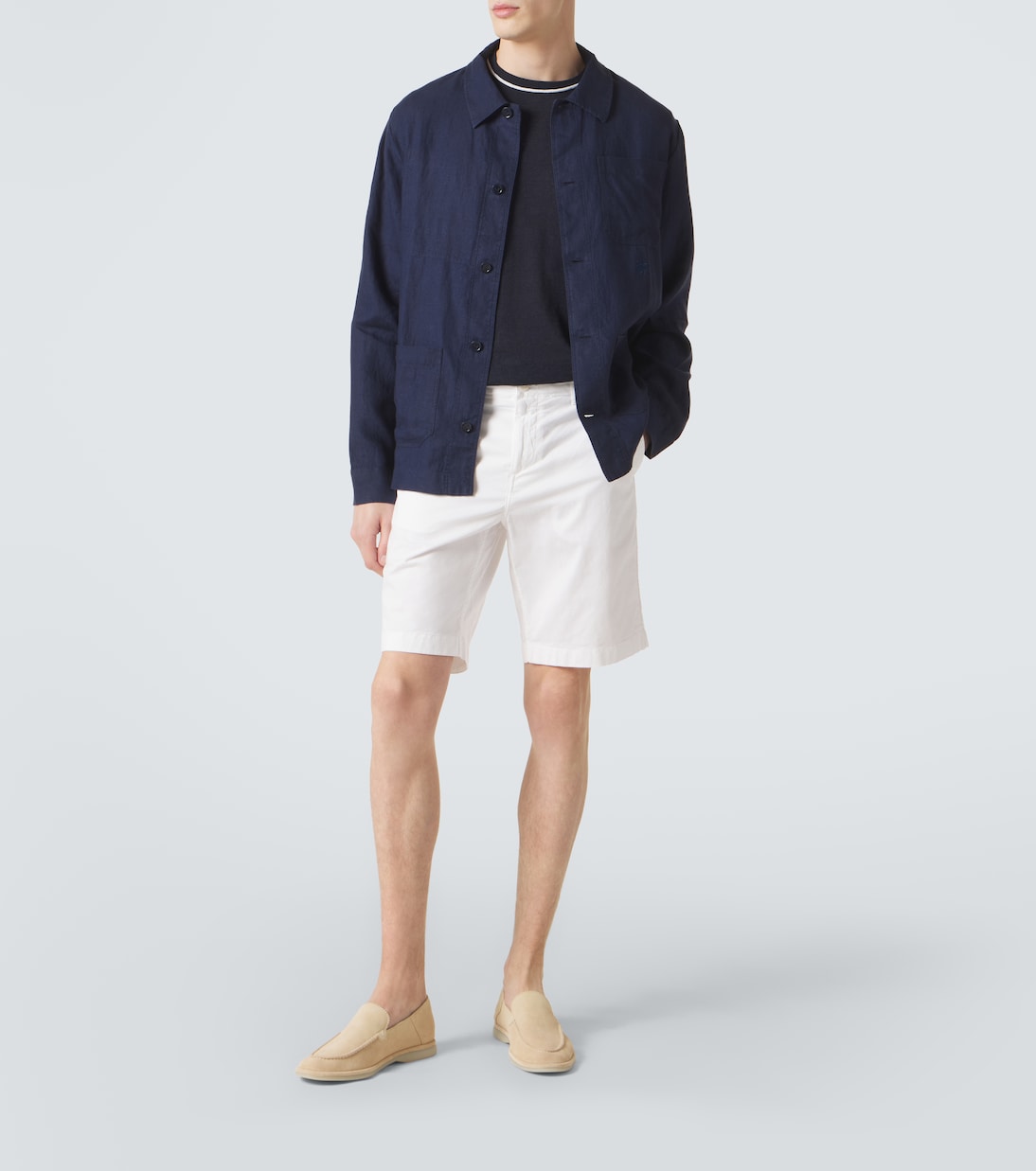 Cotton-blend satin Bermuda shorts | Vilebrequin