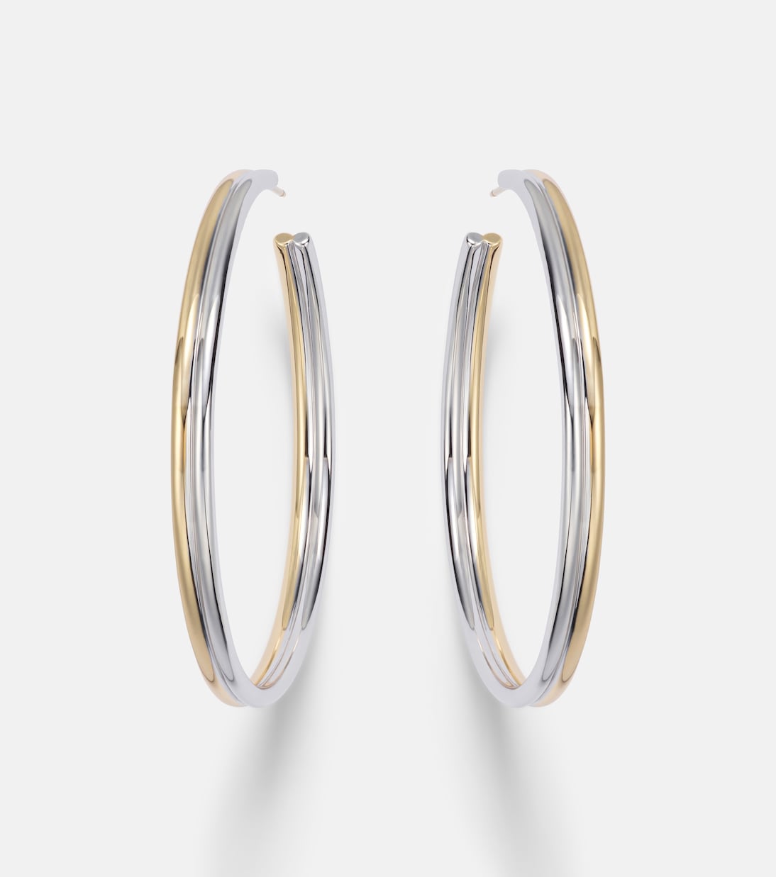 Pendientes de aro Thread chapados en oro de 10 ct | Jennifer Fisher