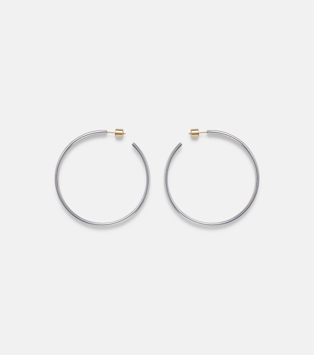 Pendientes de aro Thread chapados en oro de 10 ct | Jennifer Fisher