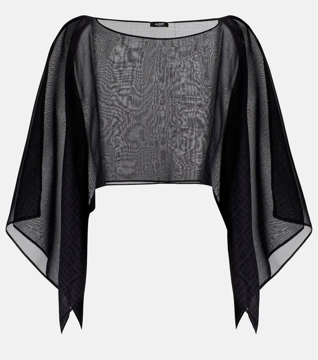 Top court Monogram en soie | Balmain