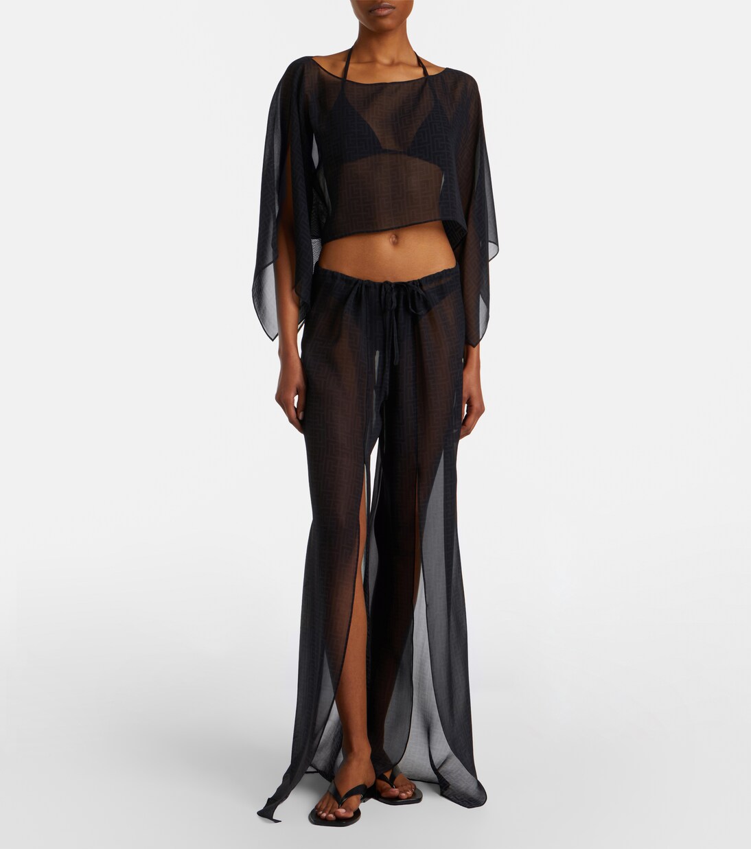 Top court Monogram en soie | Balmain
