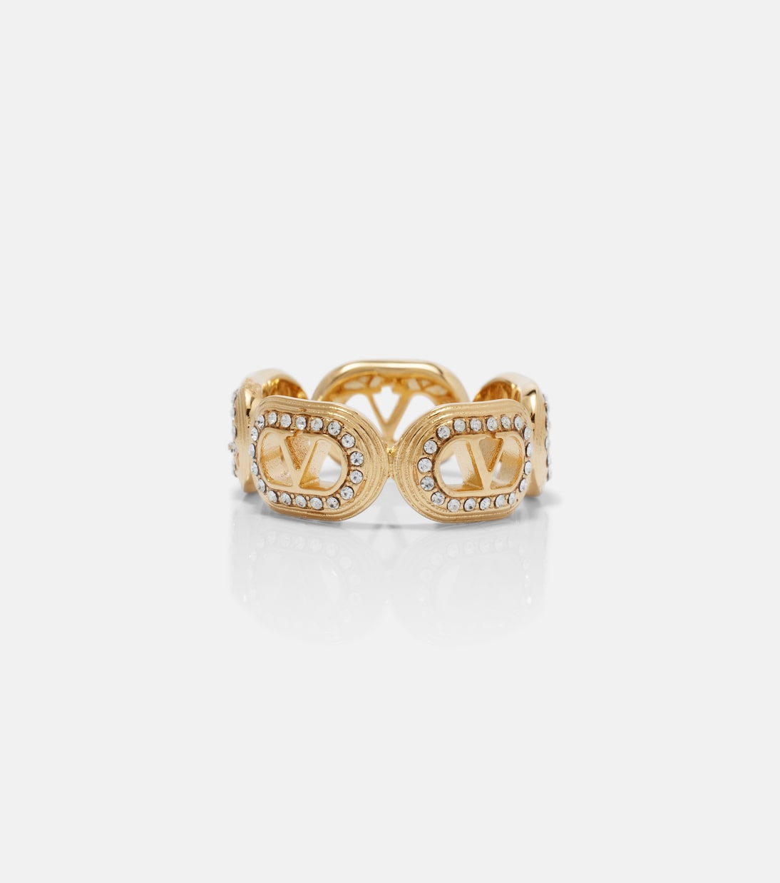Ovalette Swarovski®-embellished ring | Valentino
