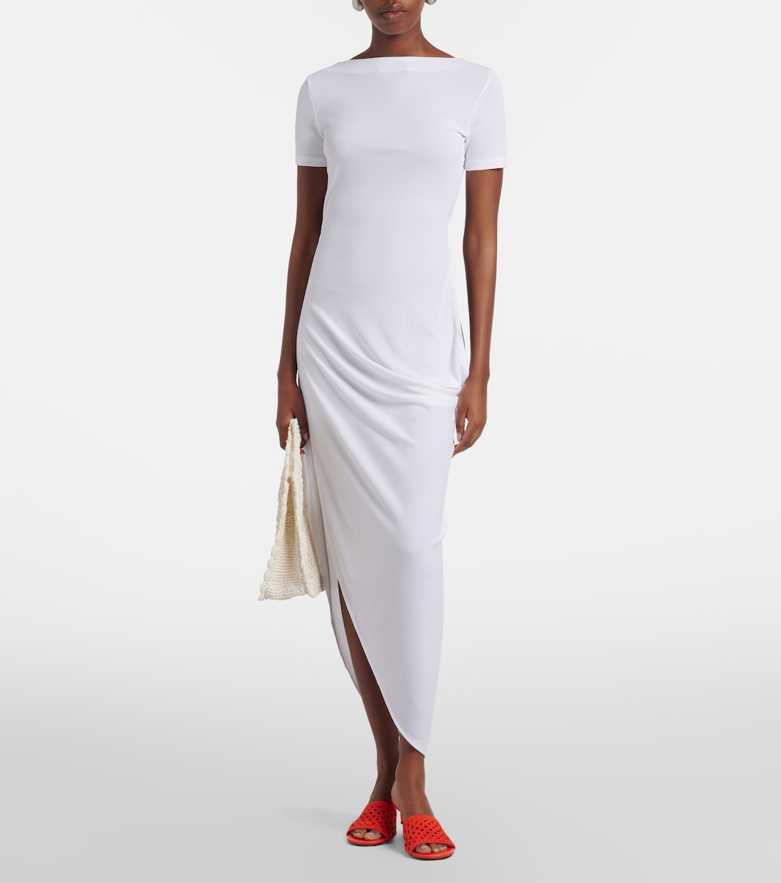 Vestido midi asimétrico The Sole de jersey | Jacquemus