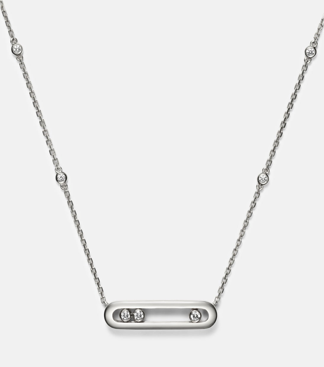 Collar Baby Move de oro blanco de 18 ct con diamantes | Messika