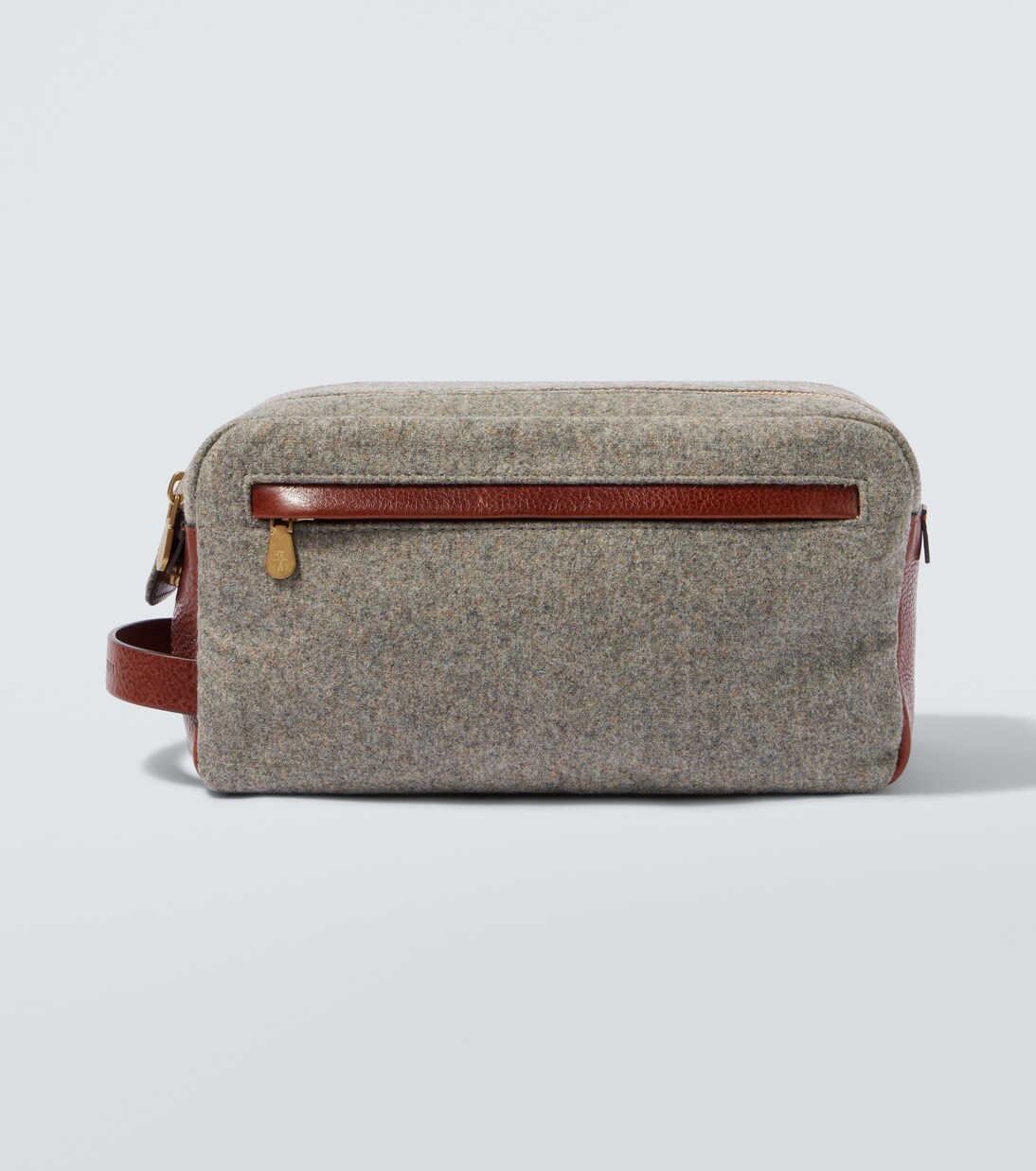 Trousse de toilette bordée de cuir | Brunello Cucinelli