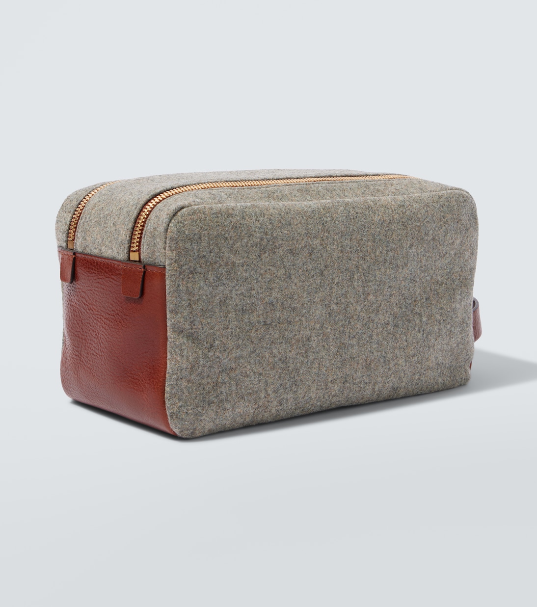 Trousse de toilette bordée de cuir | Brunello Cucinelli