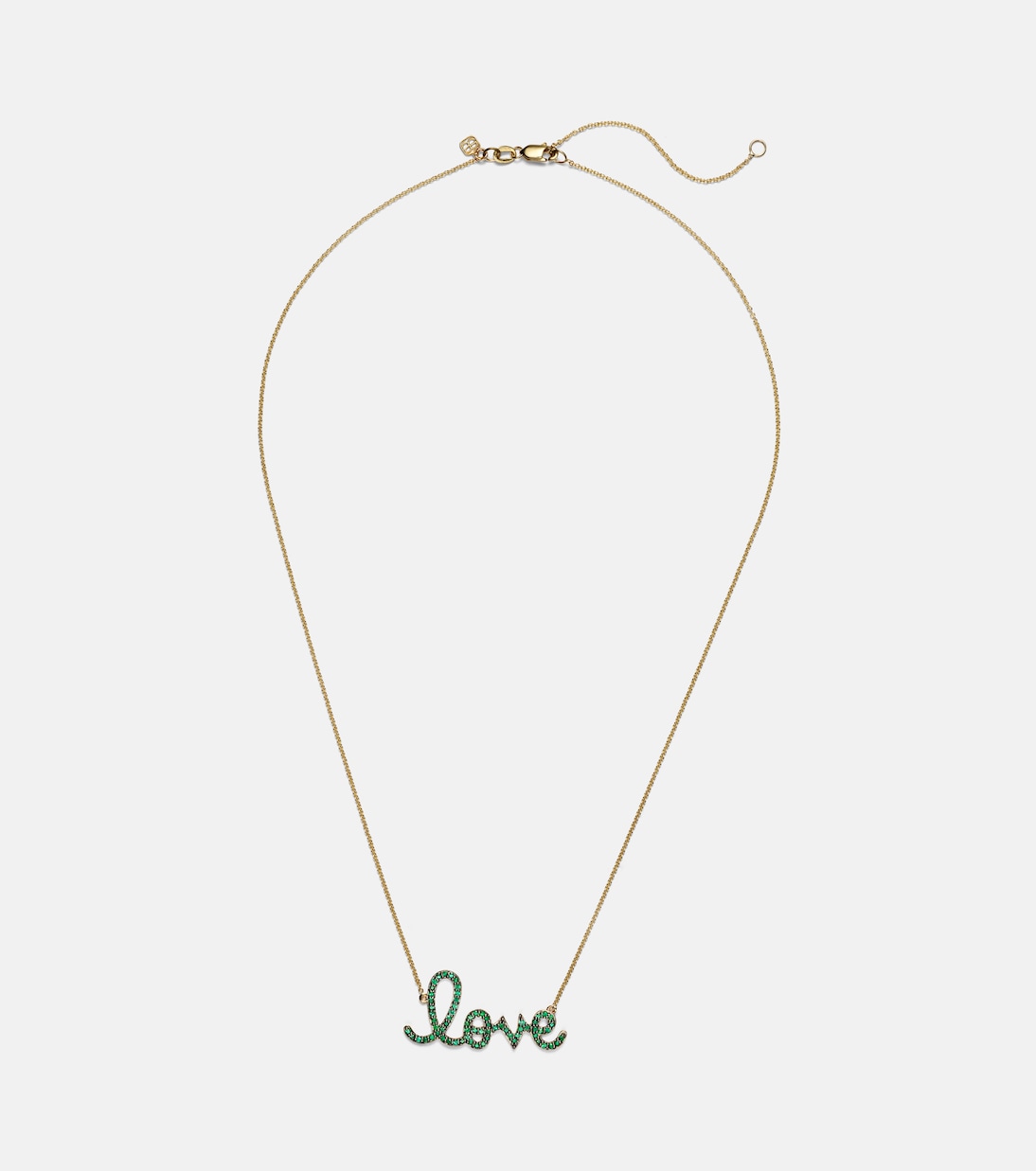 Collier Medium Love en or jaune 14 ct et diamants | Sydney Evan