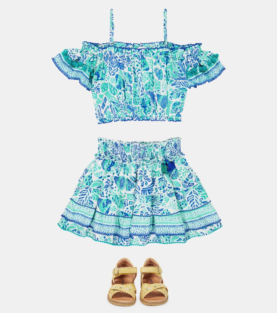 Jupe Ariel à fleurs | Poupette St Barth Kids