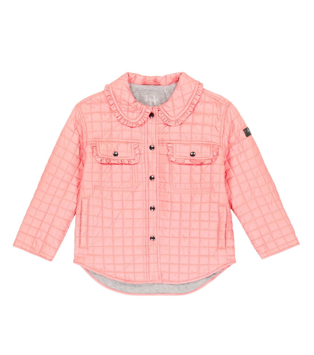 Ruffle-trimmed quilted jacket | Il Gufo