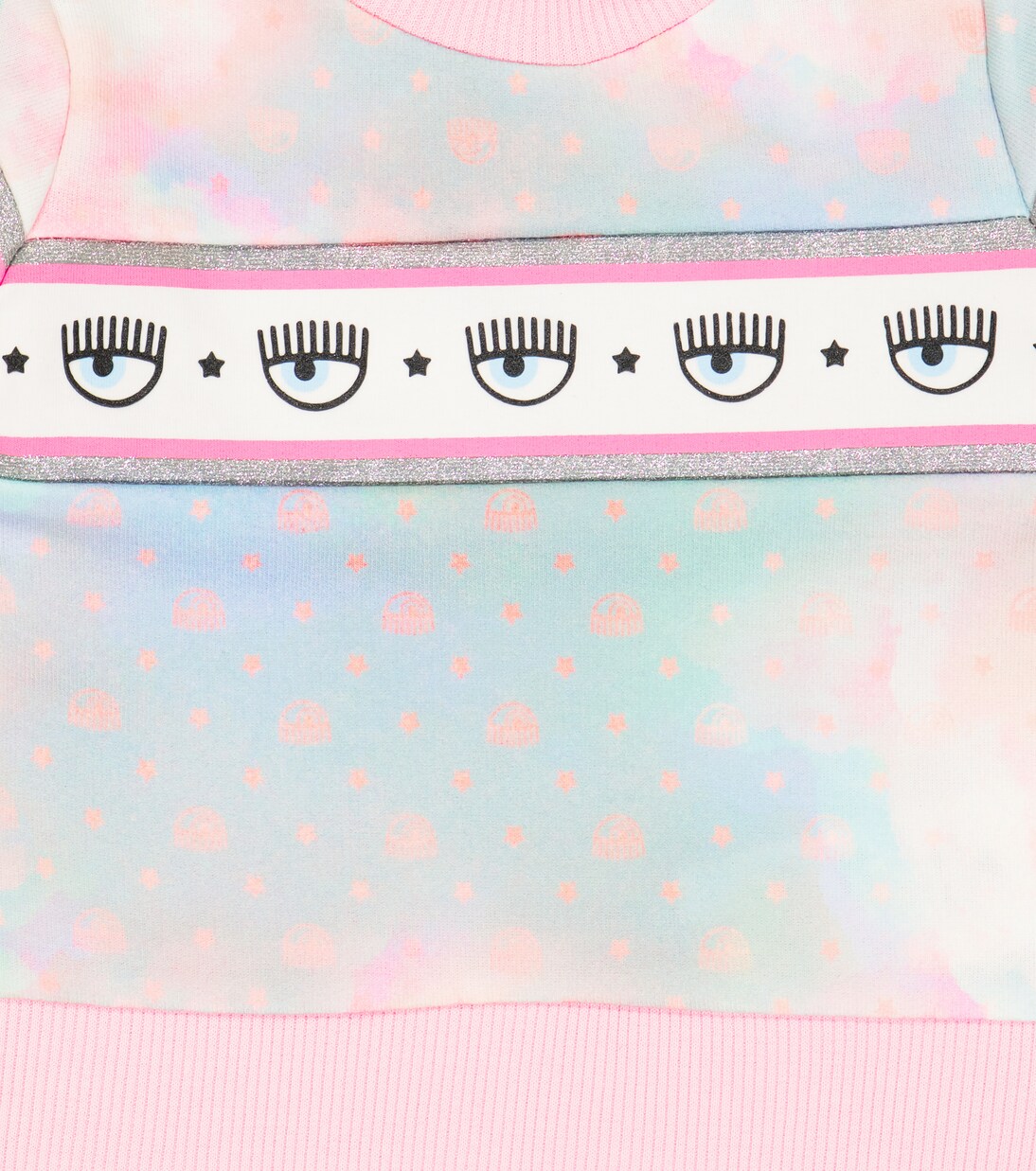 x Chiara Ferragni baby eye-motif jersey sweatshirt | Monnalisa