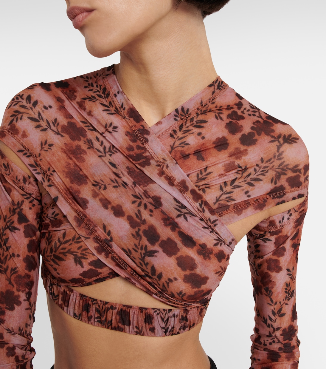 Cropped-Top Anti Cross Over aus Jersey | KNWLS