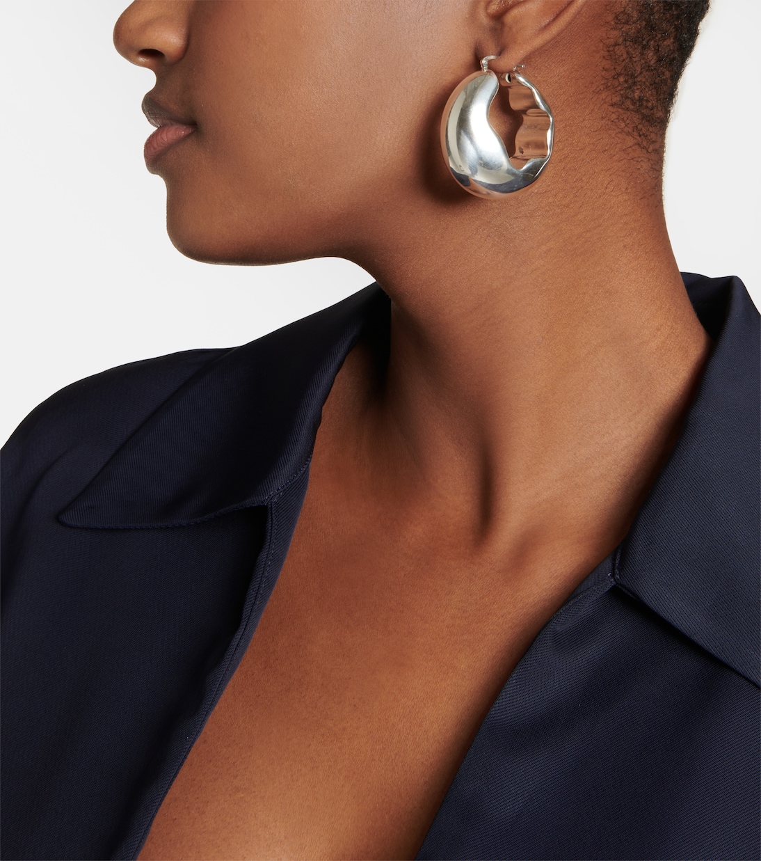 Silver earrings | Jil Sander