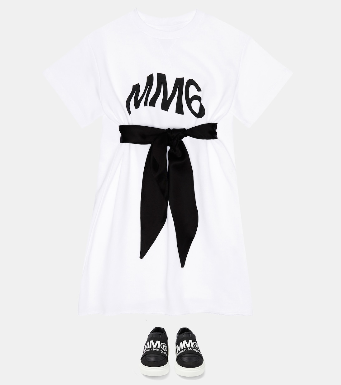 Logo cotton dress | MM6 Maison Margiela Kids