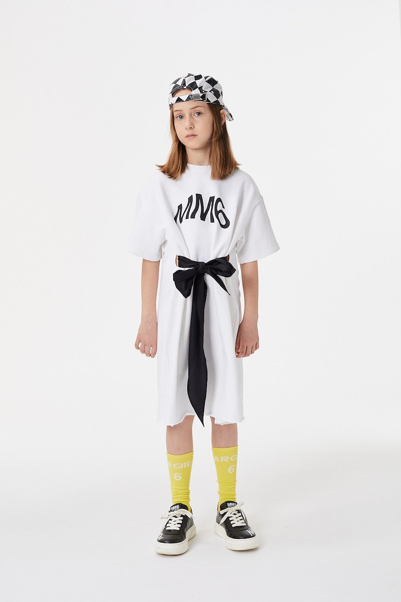Logo cotton dress | MM6 Maison Margiela Kids