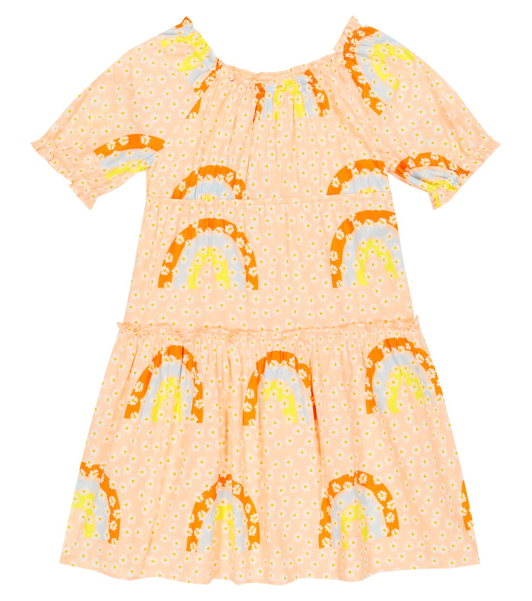 Printed tiered cotton dress | Stella McCartney Kids