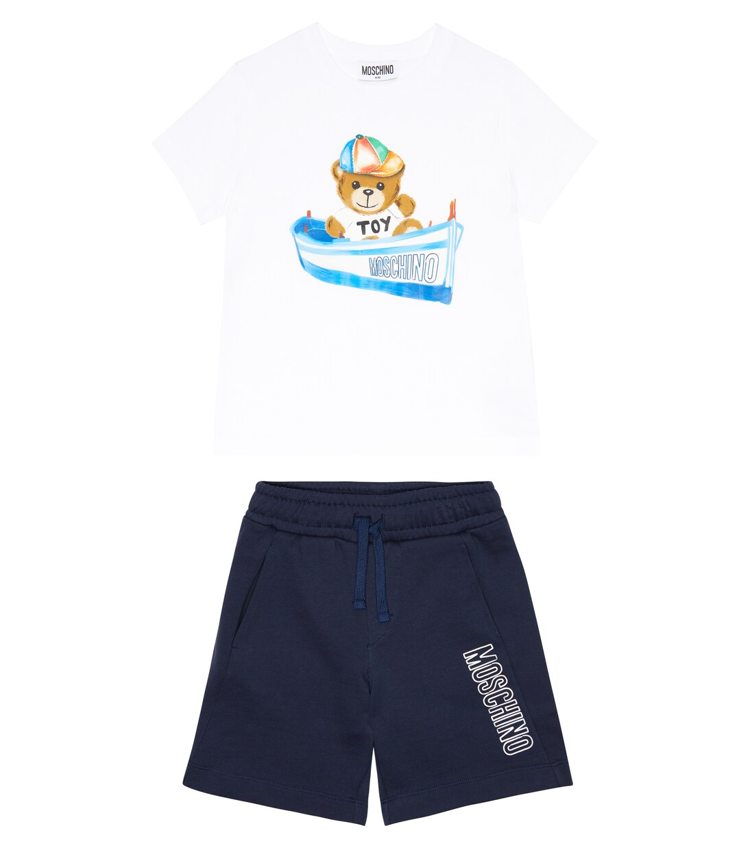 Set aus T-Shirt und Shorts aus Baumwolle | Moschino Kids